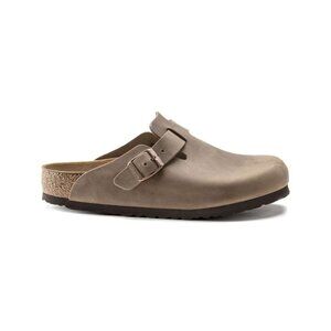Birkenstock Unisex Boston BS Oiled Leather Clog Sandals- Tabacco Brown
